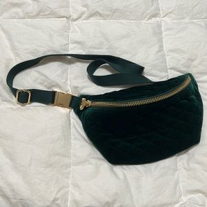 Stoney Clover Green Velvet Fanny pack